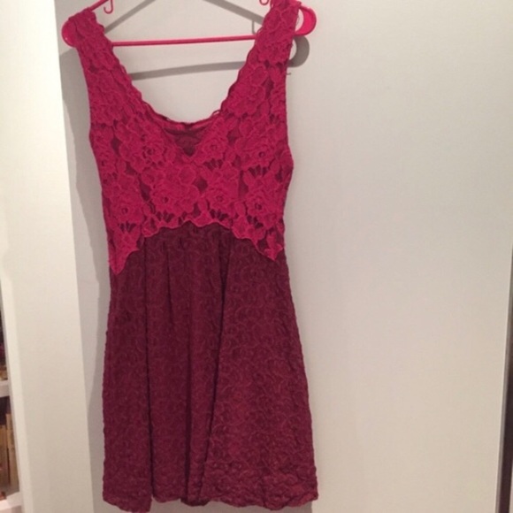 Moulinette Soeurs Red & Pink Lace Dress - Picture 3 of 5